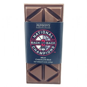 UCONN Back To Back National Champions Milk Chocolate Bar 8 oz